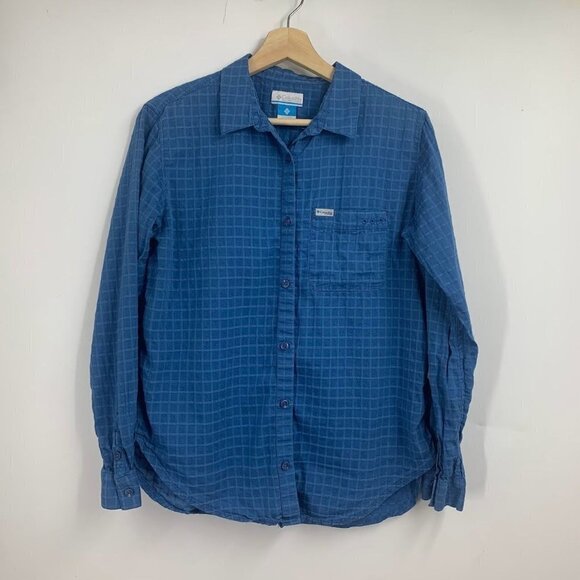 Columbia Women's Slack Water PFG Woven Long Sleeve Button Up Shirt Size S - Picture 1 of 11